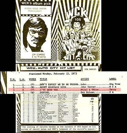 WWCK Radio Guide February 1973 