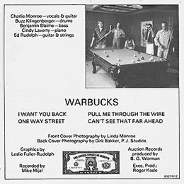 Warbucks 33rpm 7 inch record lable